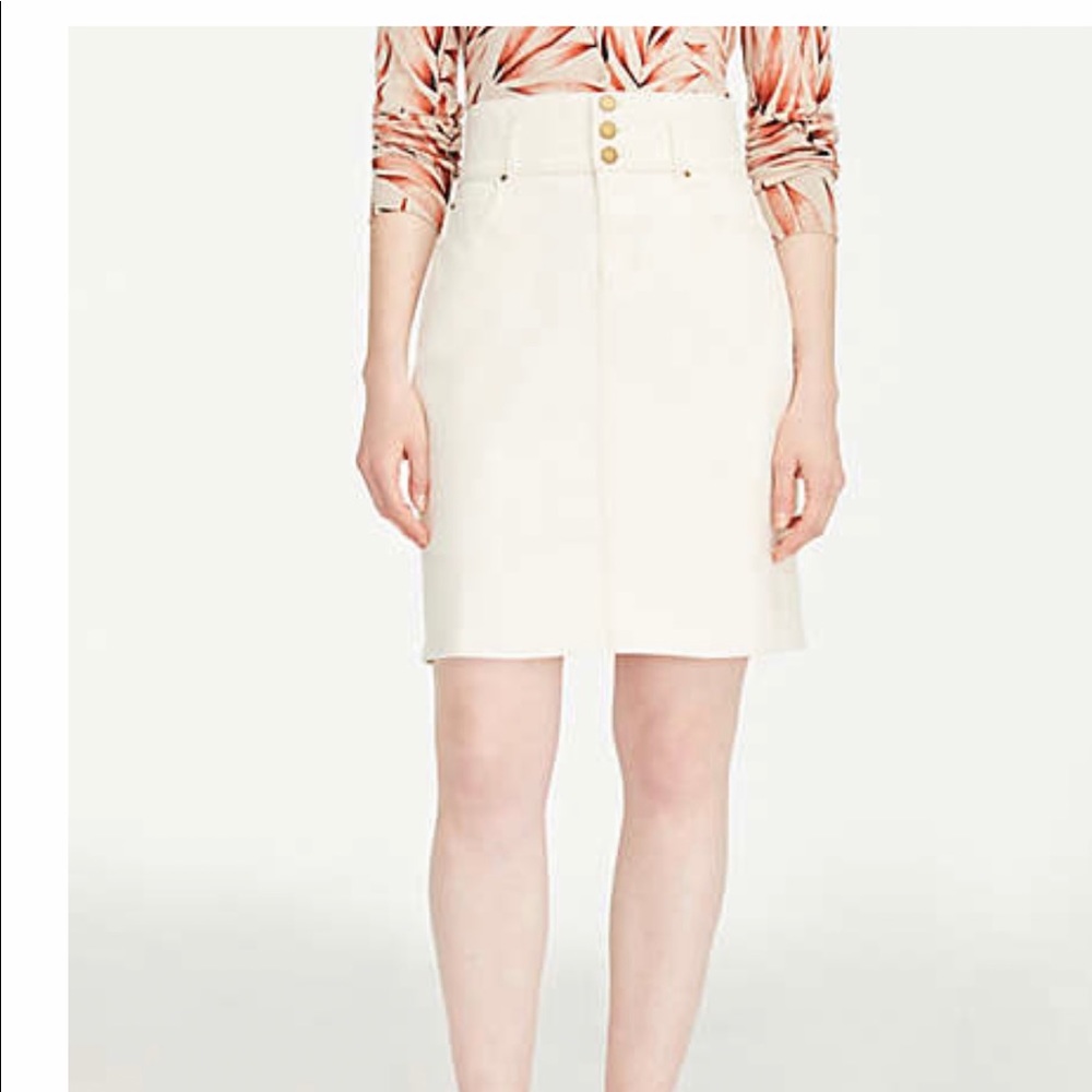 NWT Cream Colored Ann Taylor Pencil Skirt